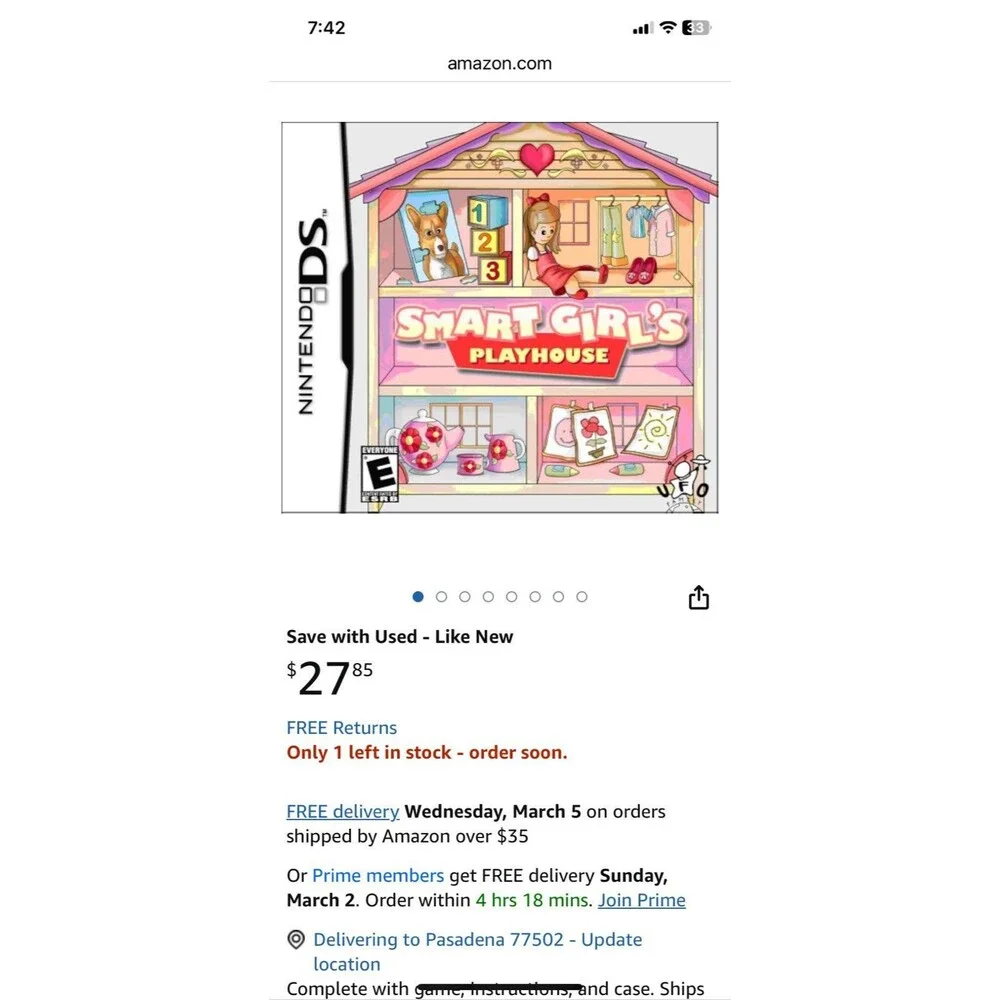 Smart Girl's Playhouse Nintendo DS NEW